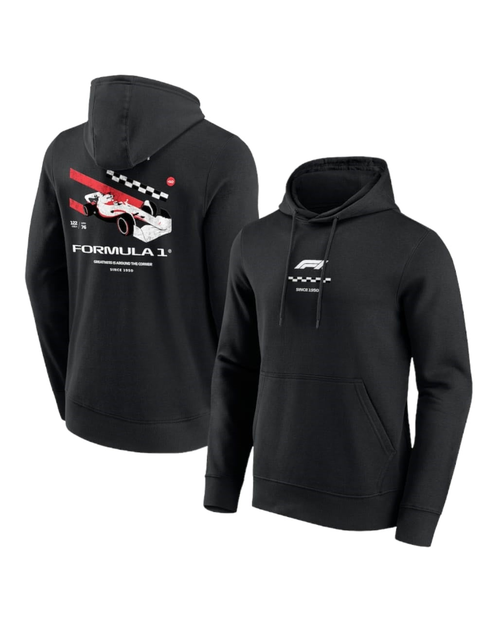 F1 Distressed Car Graphic fleece Hoodie GLT Racegear