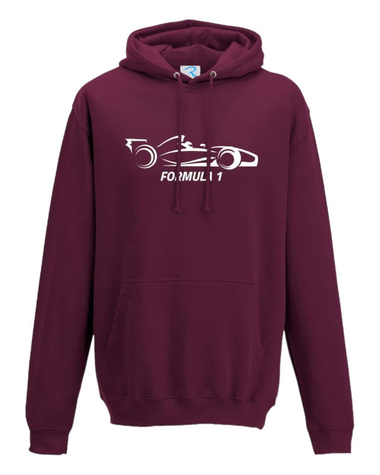 F1 Distressed Car Graphic fleece plum purple Hoodie GLT Racegear
