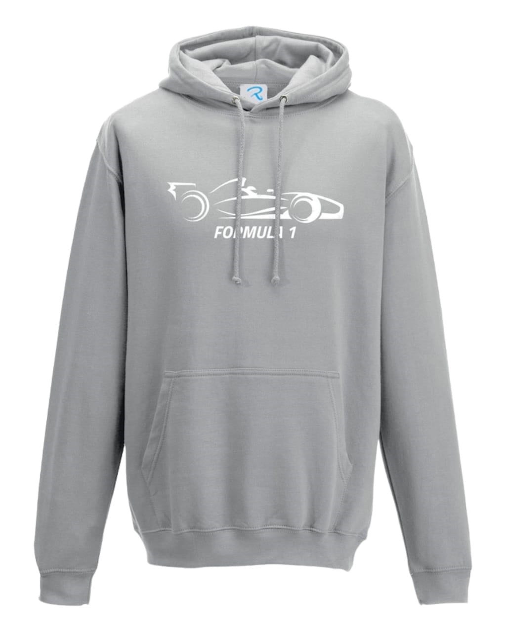 F1 Distressed Car Graphic fleece silver Hoodie GLT Racegear