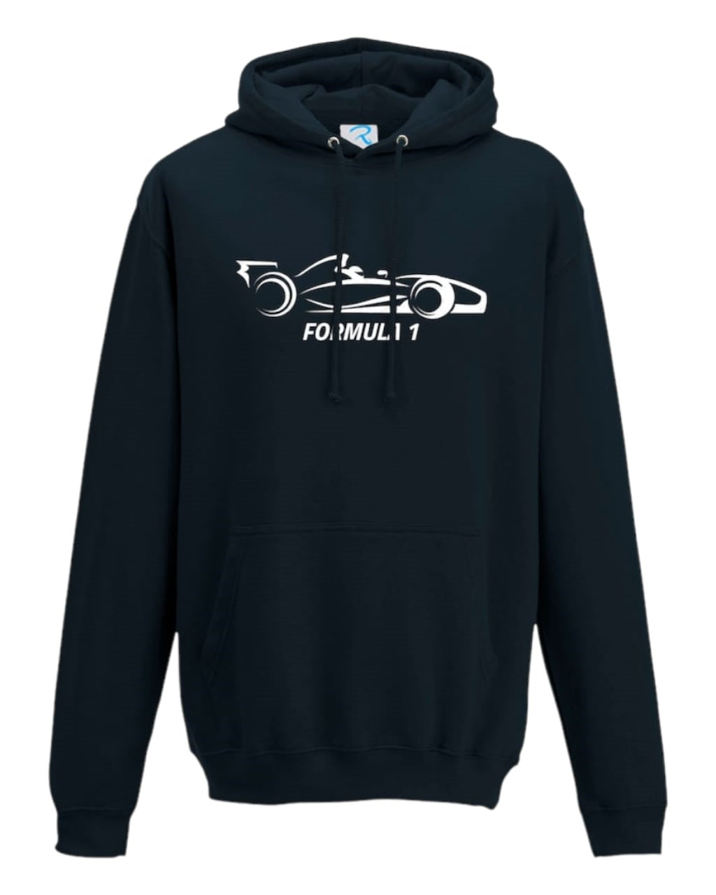 F1 Distressed Car Graphic fleece Navy Blue Fleece Hoodie GLT Racegear