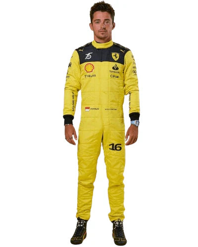 F1 Charles leclerc 75th anniversary 2023 race  suit