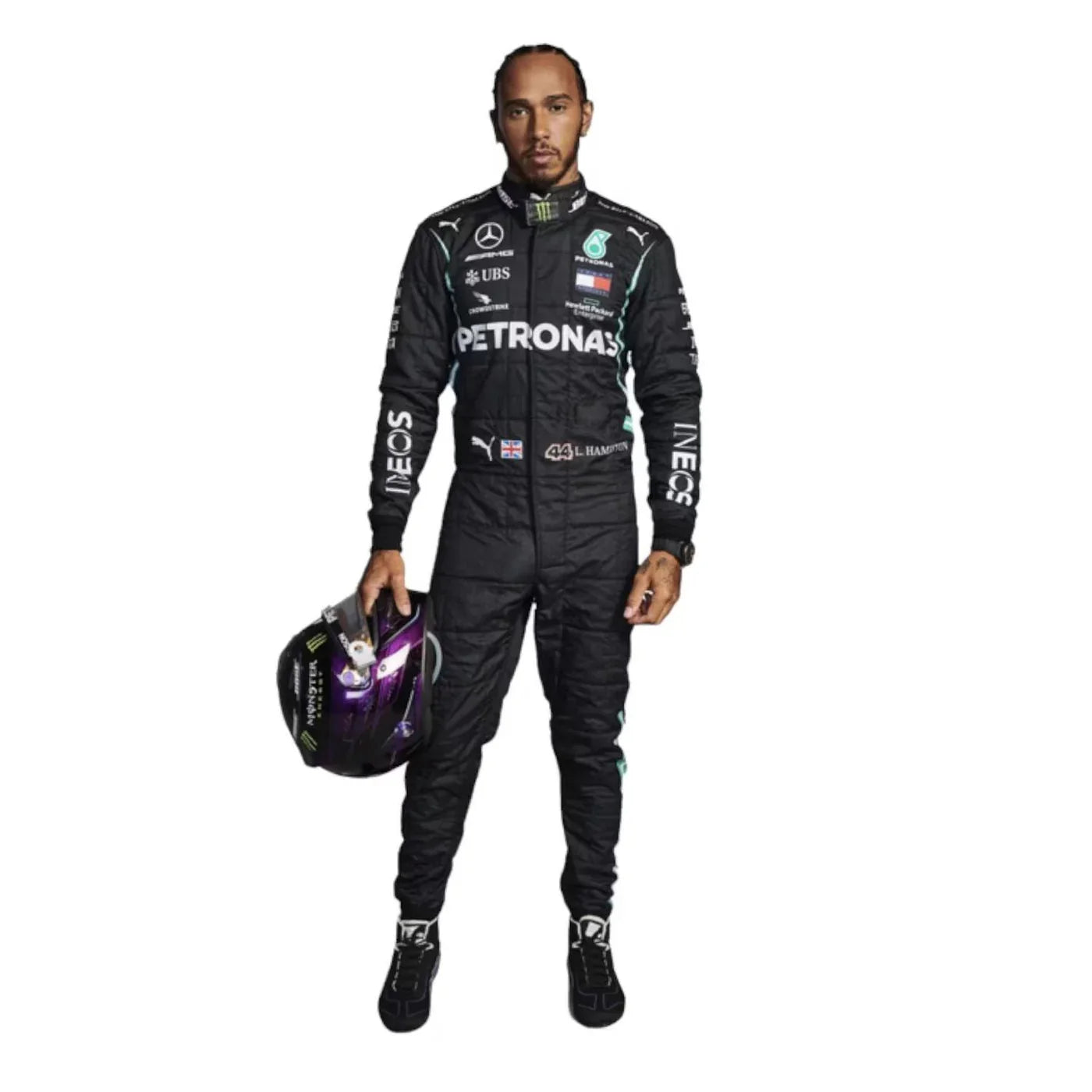 F1 Mercedes Lewis Hamilton 2021 race  suit