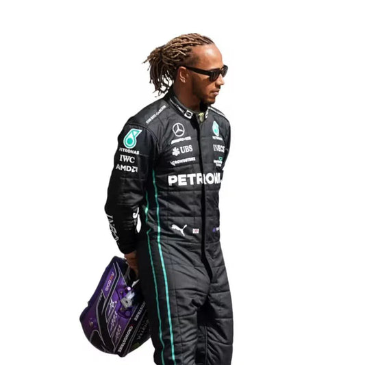 F1 Mercedes Lewis Hamilton 2022 race  suit
