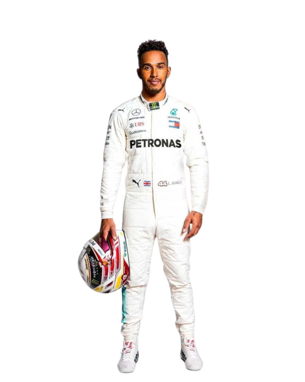 F1 Mercedes Lewis Hamilton 2018 race  suit