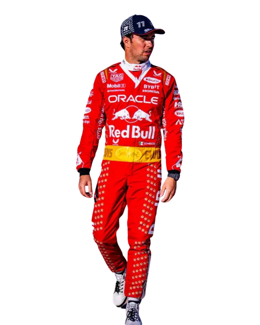 F1 Sergio perez Red bull  Las Vegas grand prix 2023 race suit