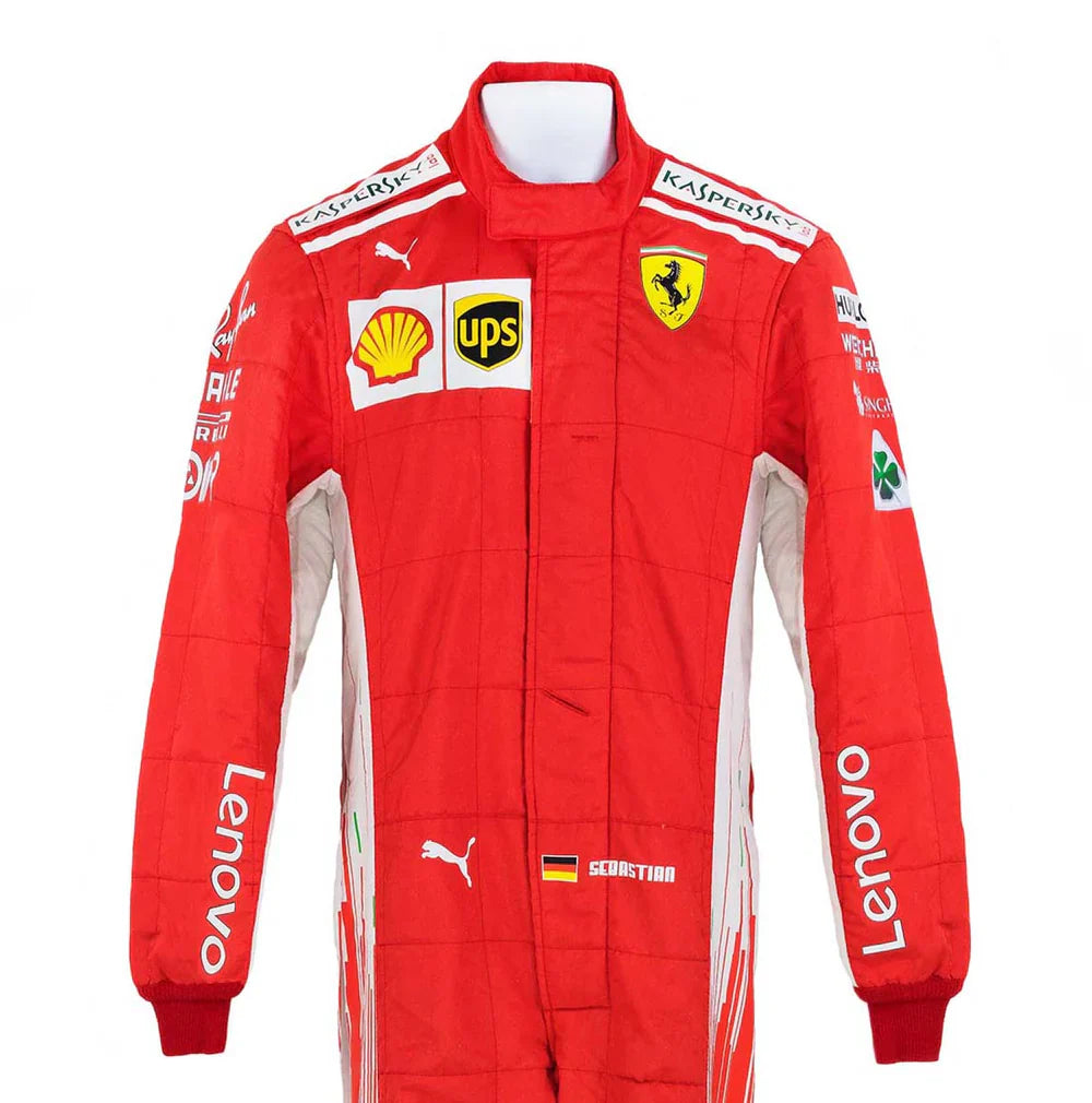 F1 Sebastian vettel  worn scuderia 2018 ferrari race suit