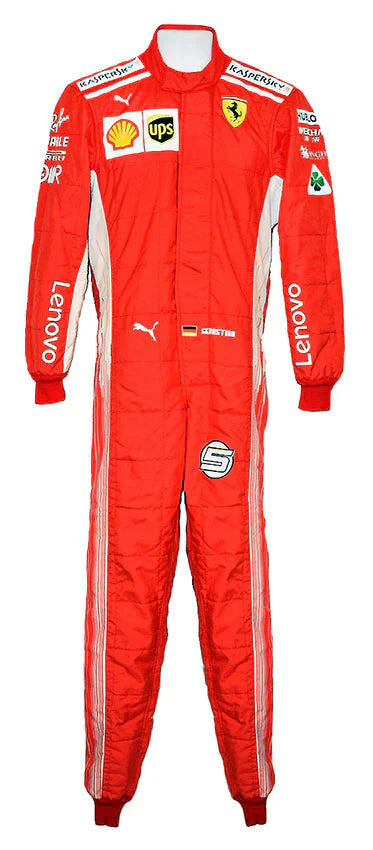 F1 Sebastian vettel  worn scuderia 2018 ferrari race suit